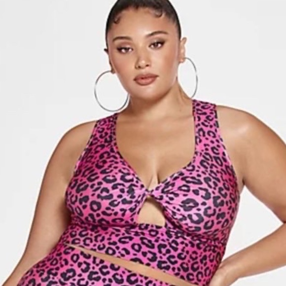 Fashion to Figure Tops - Fashion to Figure Animal Print Cutout Tank NWT Size 3X